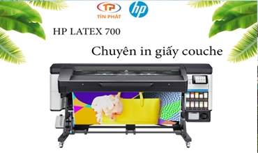 Máy in HP Latex in giấy couche nhanh và đẹp.